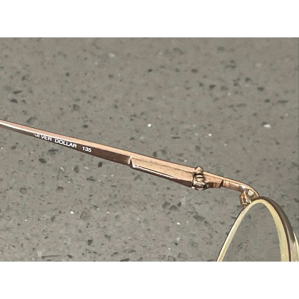 Silver Dollar Eyeglasses Nicky Col #1 Frames Only Gold 53-18-135 Bronze round